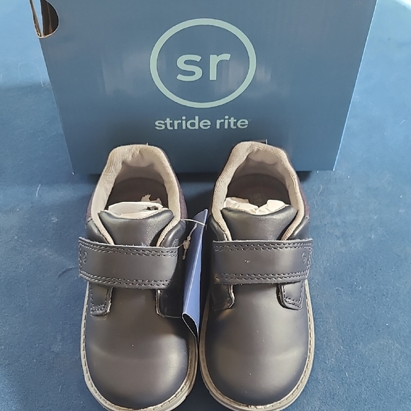 Stride Rite Griffin Navy Walker Shoes - Picture 1 of 6